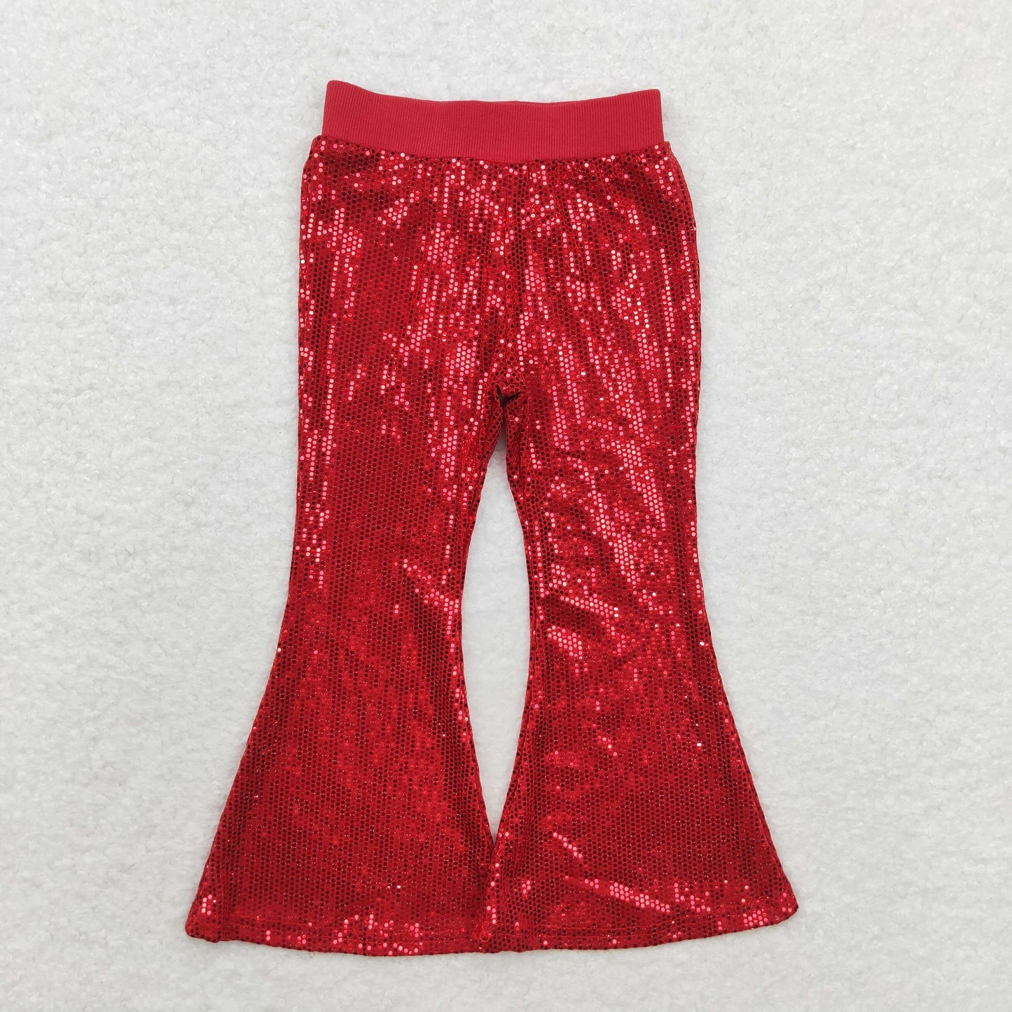 Baby Girls Solid Color Sequin Bell Pants