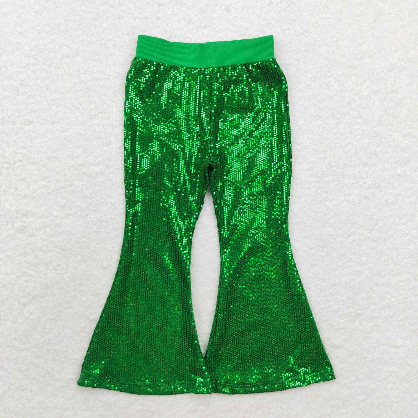 Baby Girls Solid Color Sequin Bell Pants