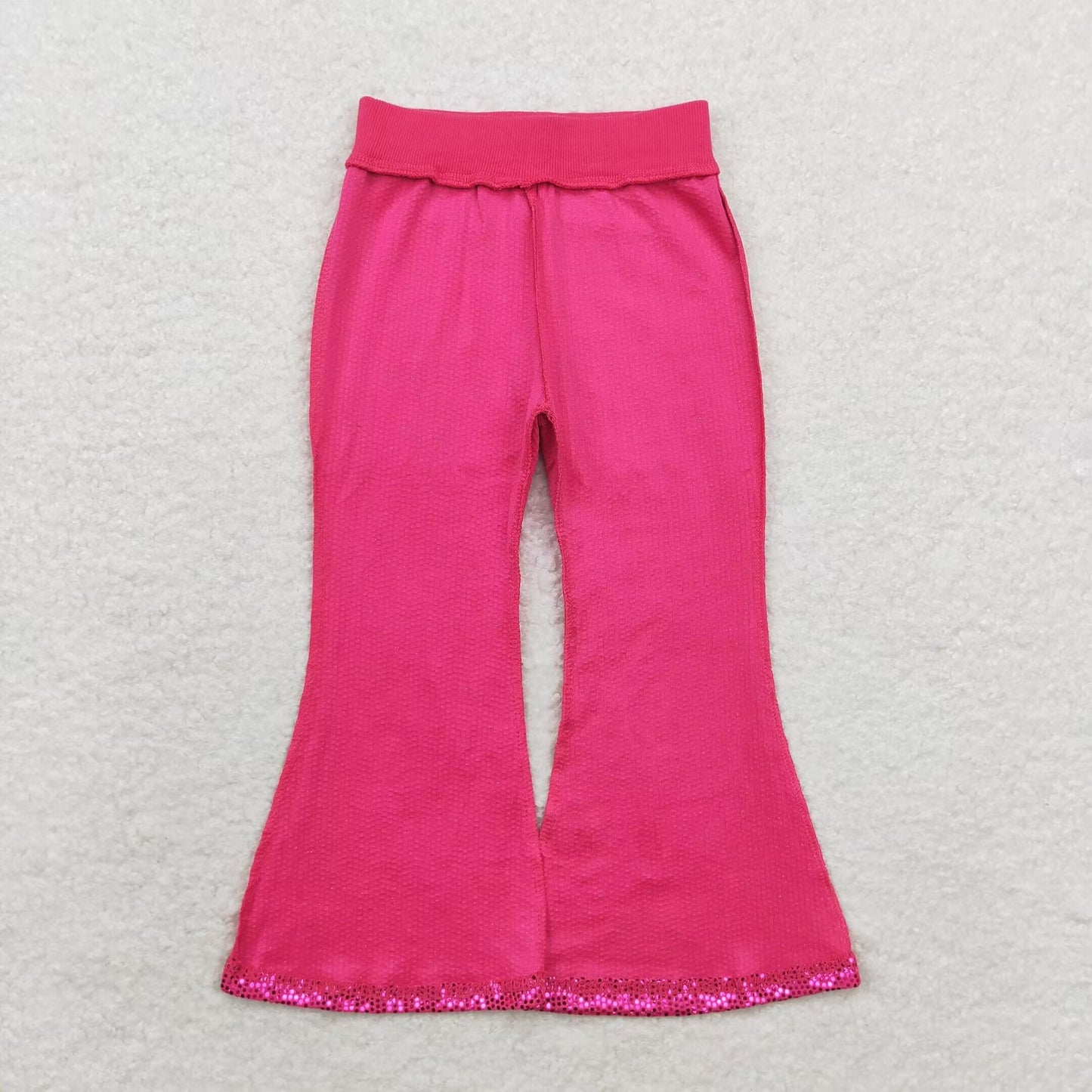 Baby Girls Hot Pink Sequin Bell Pants