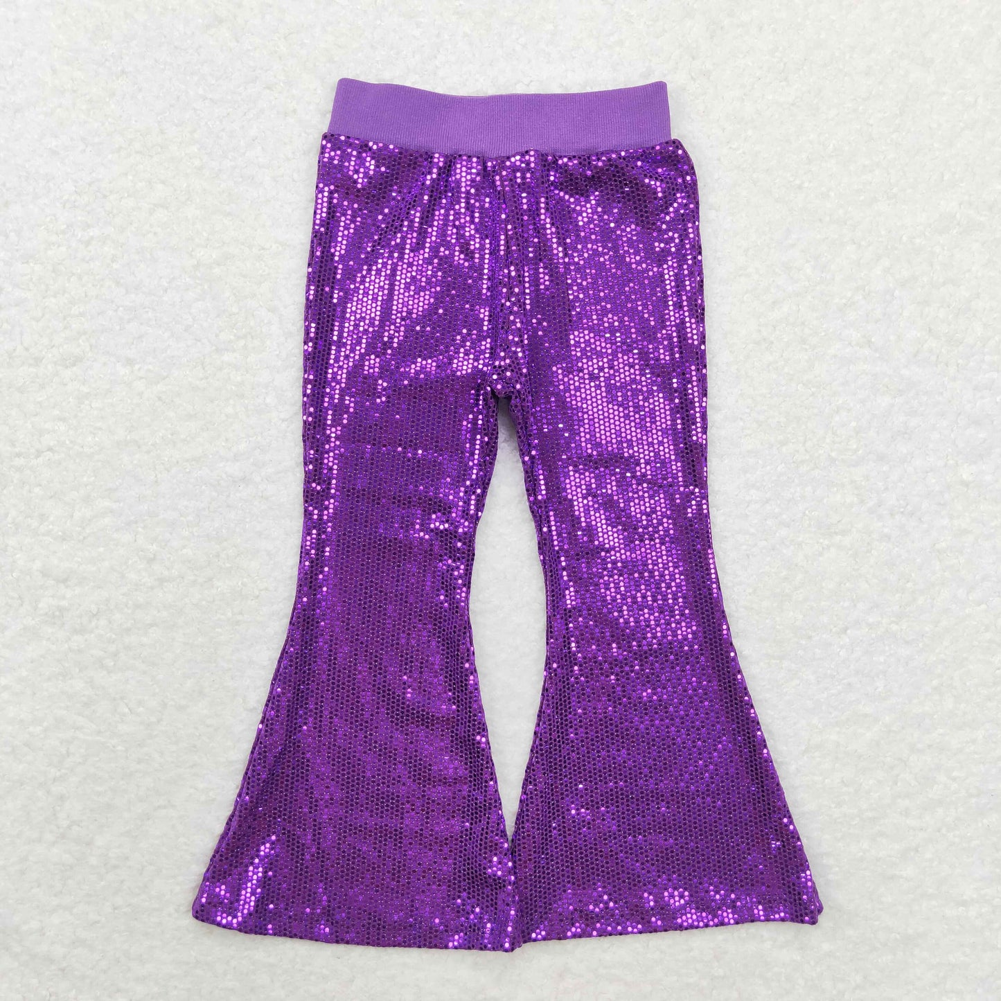 Baby Girls Purple Sequin Bell Pants