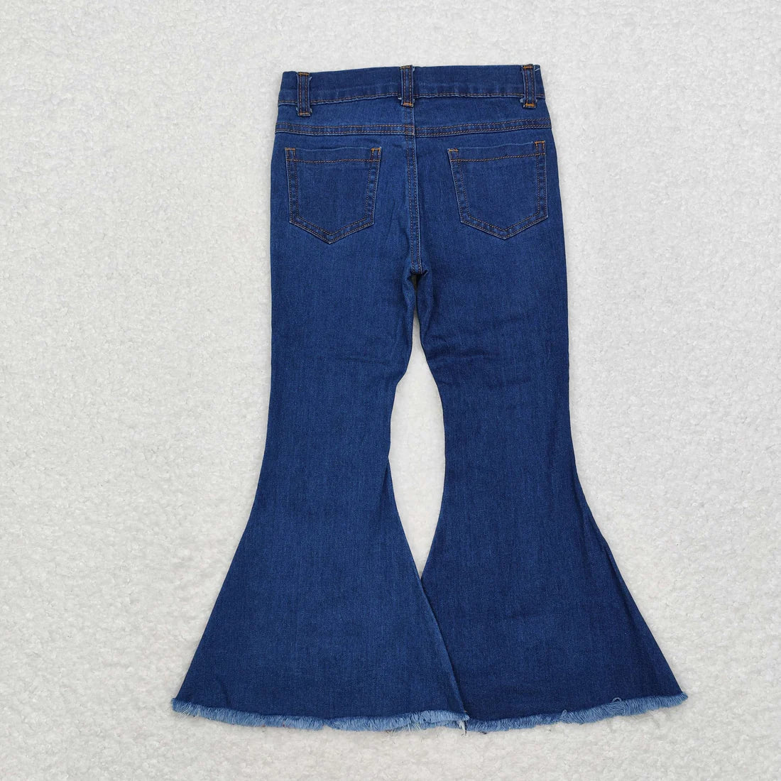 Sibling Baby Girls Blue Color Bell Bottom Pants Denim Pants