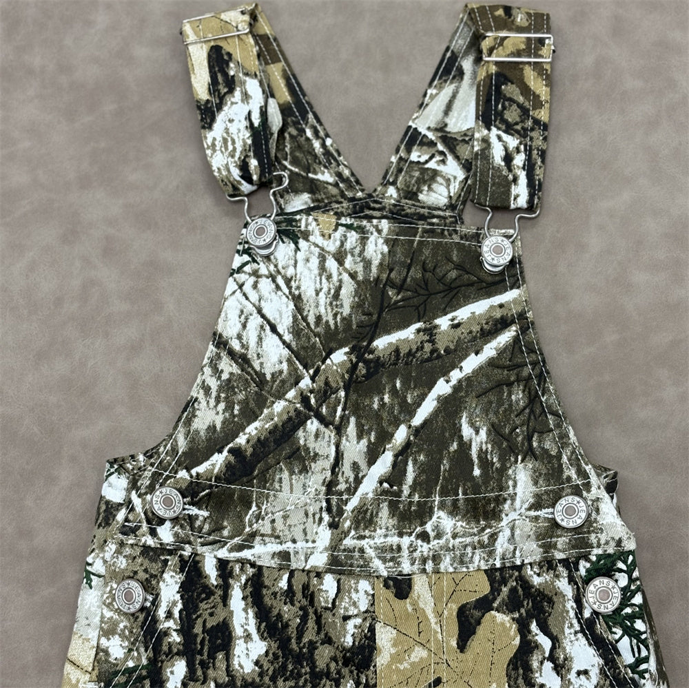 Boys  3 Colors Camo Denim Overall