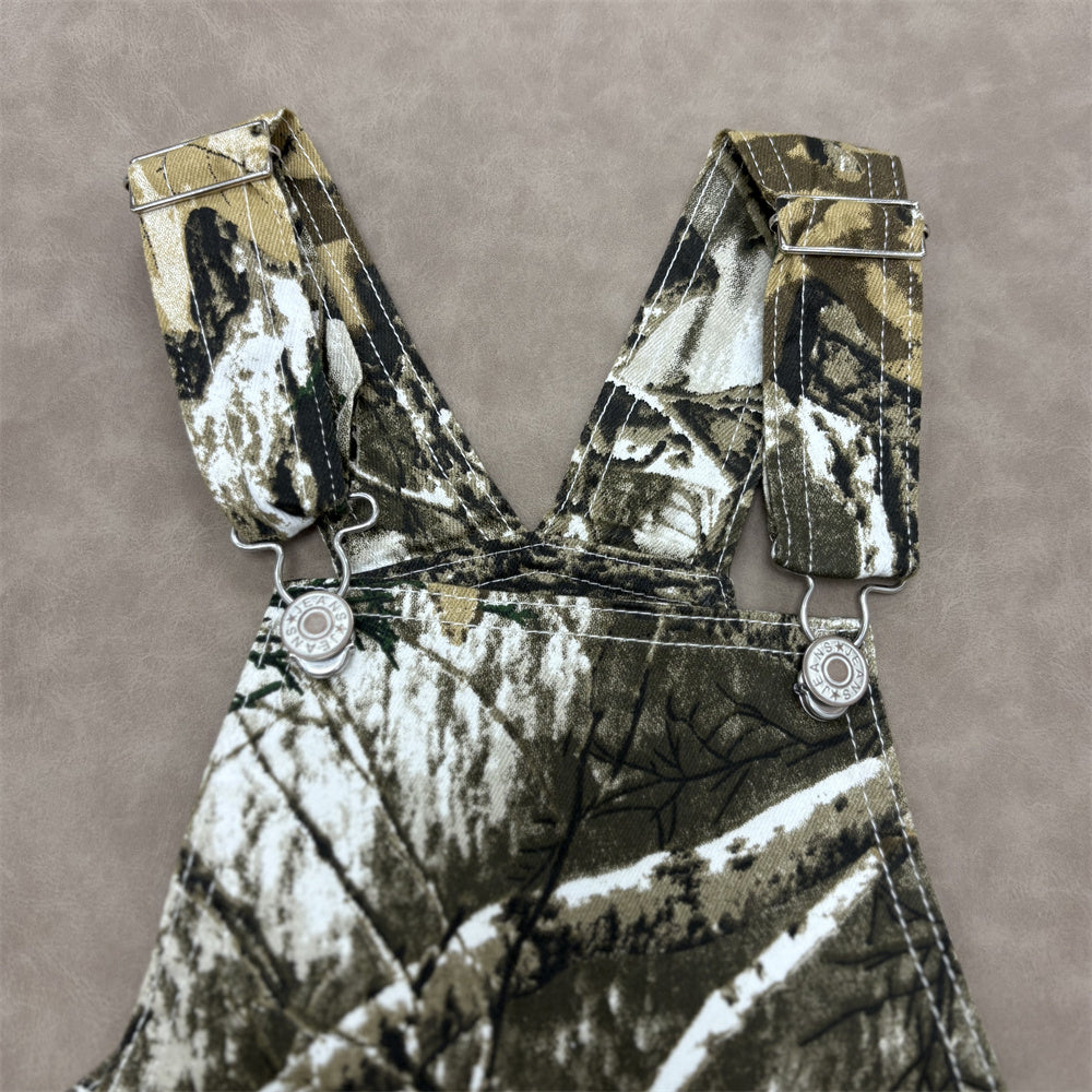 Boys  3 Colors Camo Denim Overall