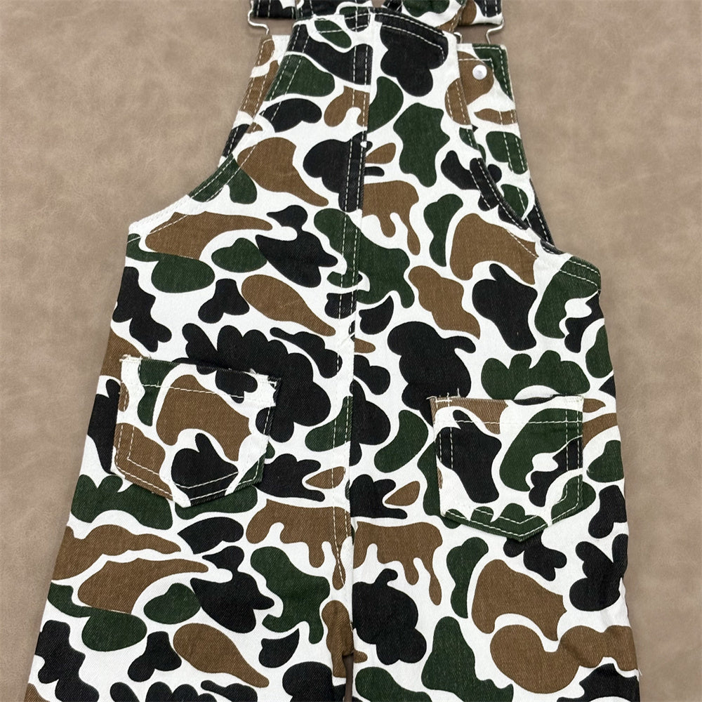 Boys  3 Colors Camo Denim Overall