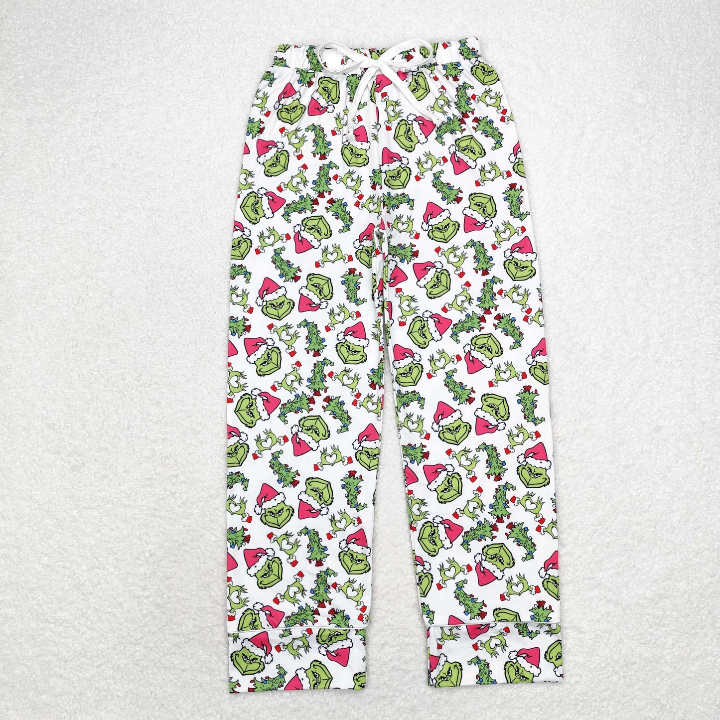 Adult Women Christmas Green Face Pants Pajamas