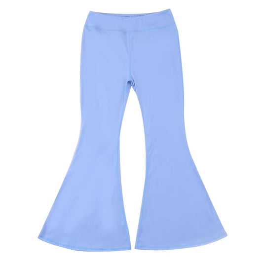 P0577 Baby Girls Light Blue Yoga Bell Bottom Pants Preorder