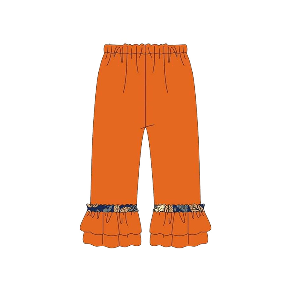 P0580 Baby Girls Orange Ruffle Pants Pre-order