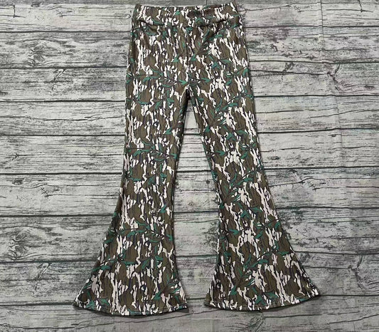 Adult Women Olive Bottomland Camo Yoga Bell Bottom Pants Pre-order