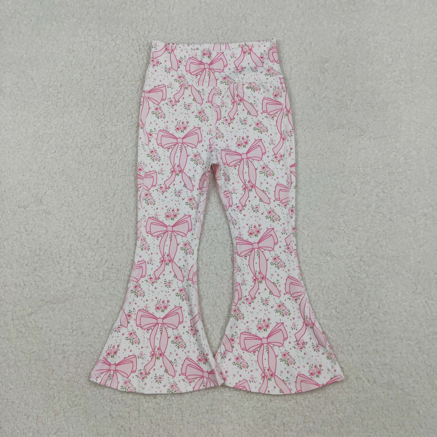 Sibling Baby Girls Floral Print Bell Bottom Active Pants