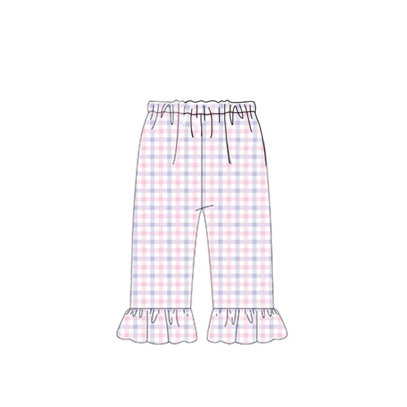 P0990 baby girls gingham pants preorder