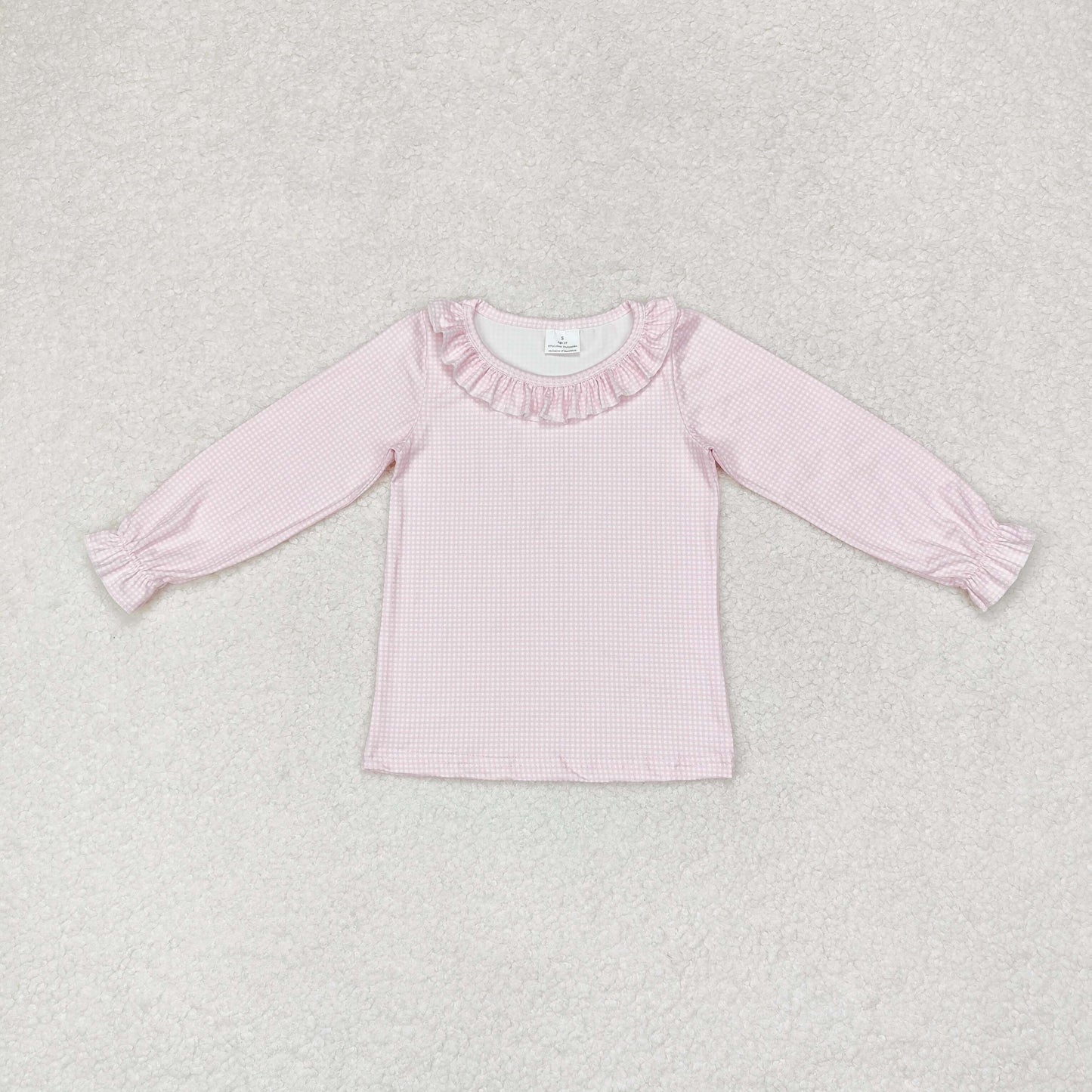 Baby Girls Long Sleeve Pink Gingham Top