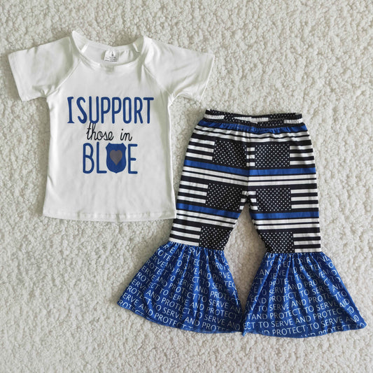 I Support Those in Blue Boutique Outfit