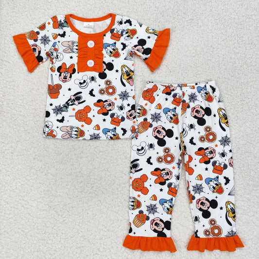 Baby Girls Halloween Cartoon Mouse Pajama Set Preorder