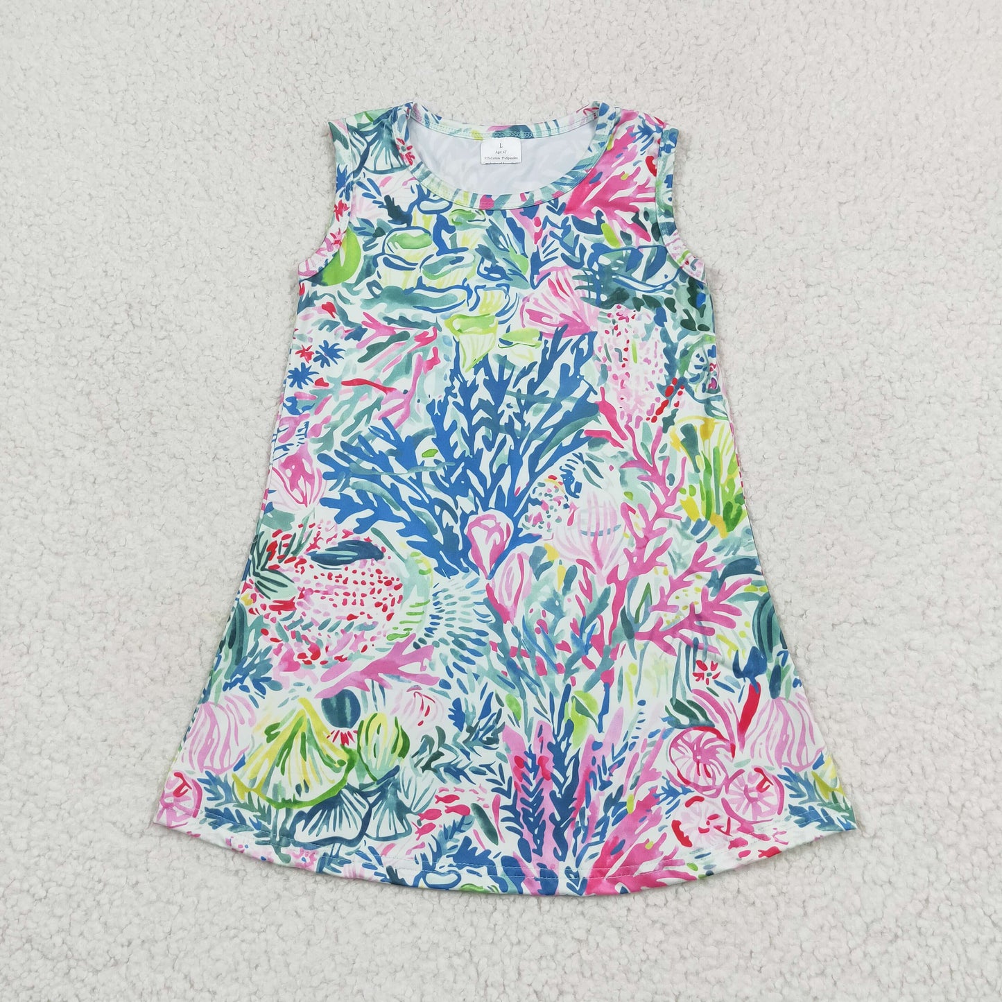 Baby Girls Summer Colorful Coral Dress