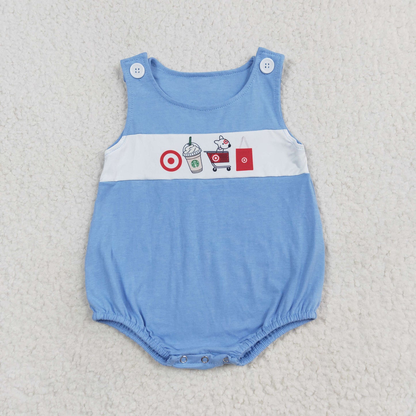 Baby Boys Summer Supermarket Cart Romper