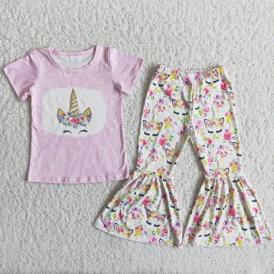 Unicorn Pink Floral Set