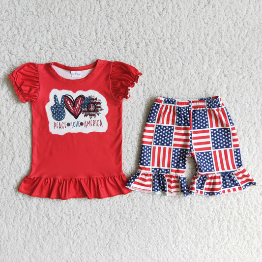 Girls 4th of July Set