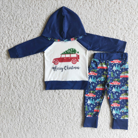 Boys Merry Christmas Hoodie Set On Sale