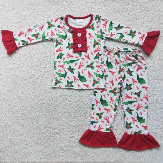 Girls Christmas Pajamas Set