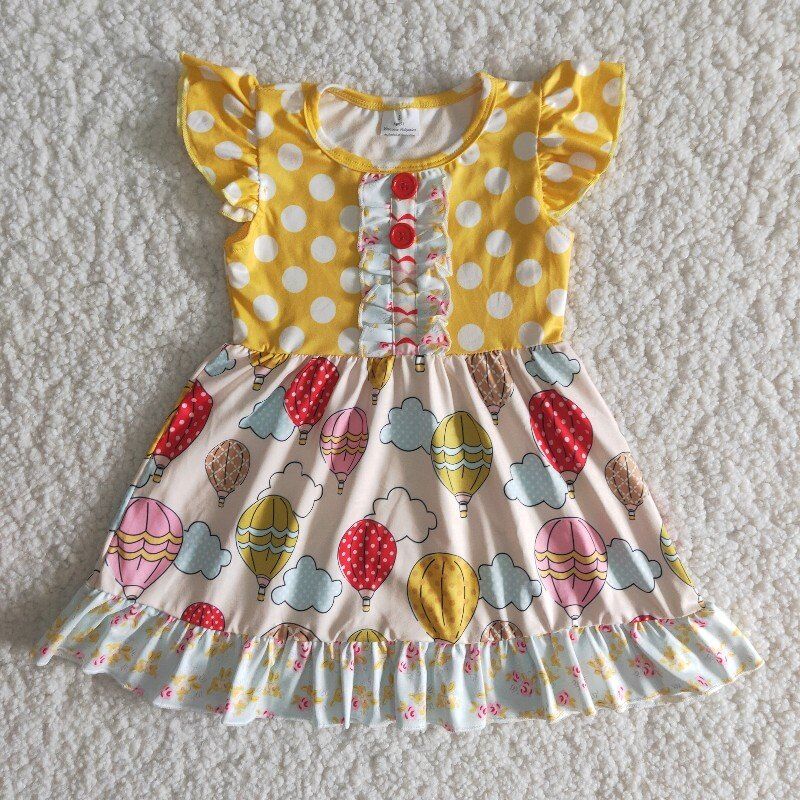 Summer Baby Girls Cute hot air balloon  Dress