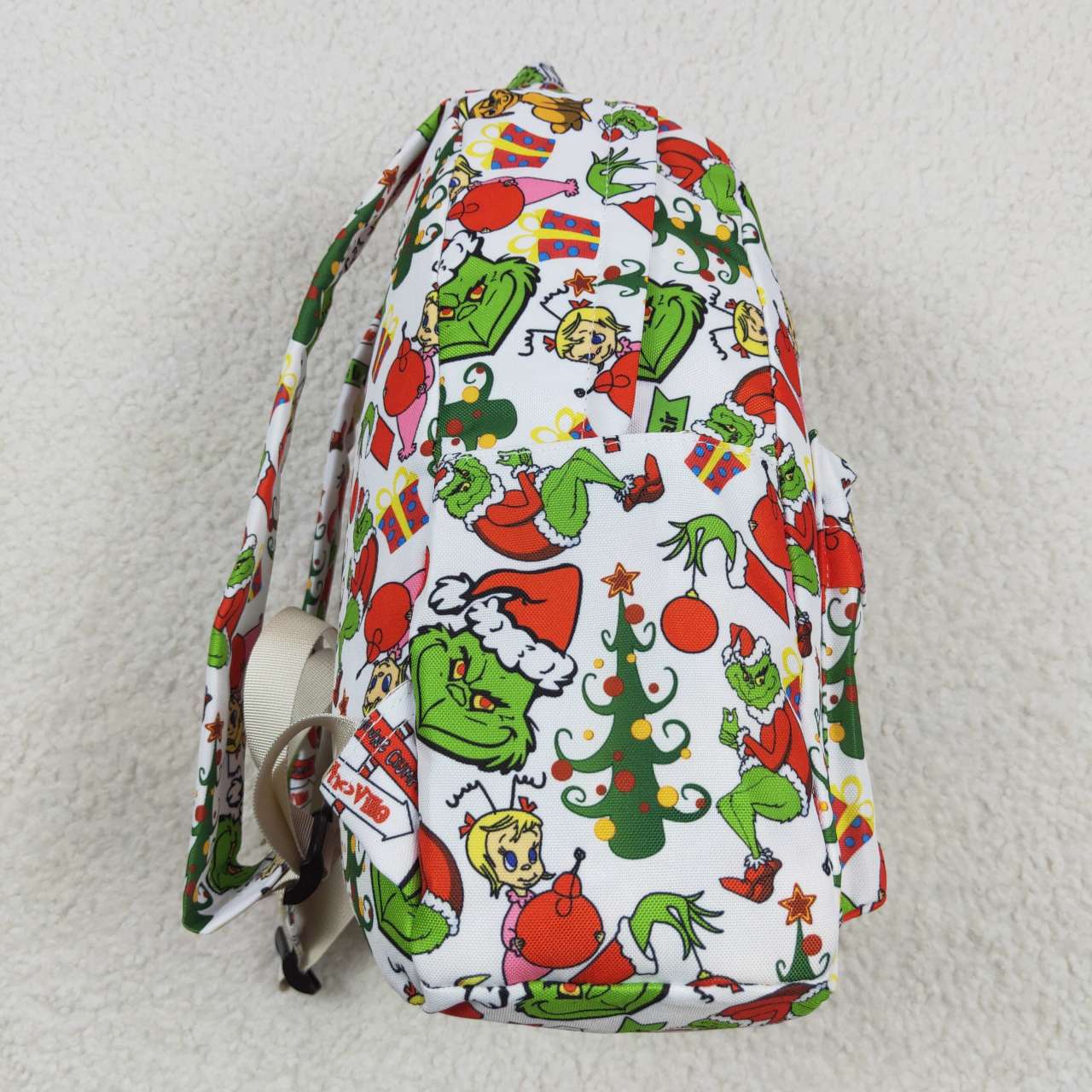 Baby Kids Christmas Green Frog Print Back Bags