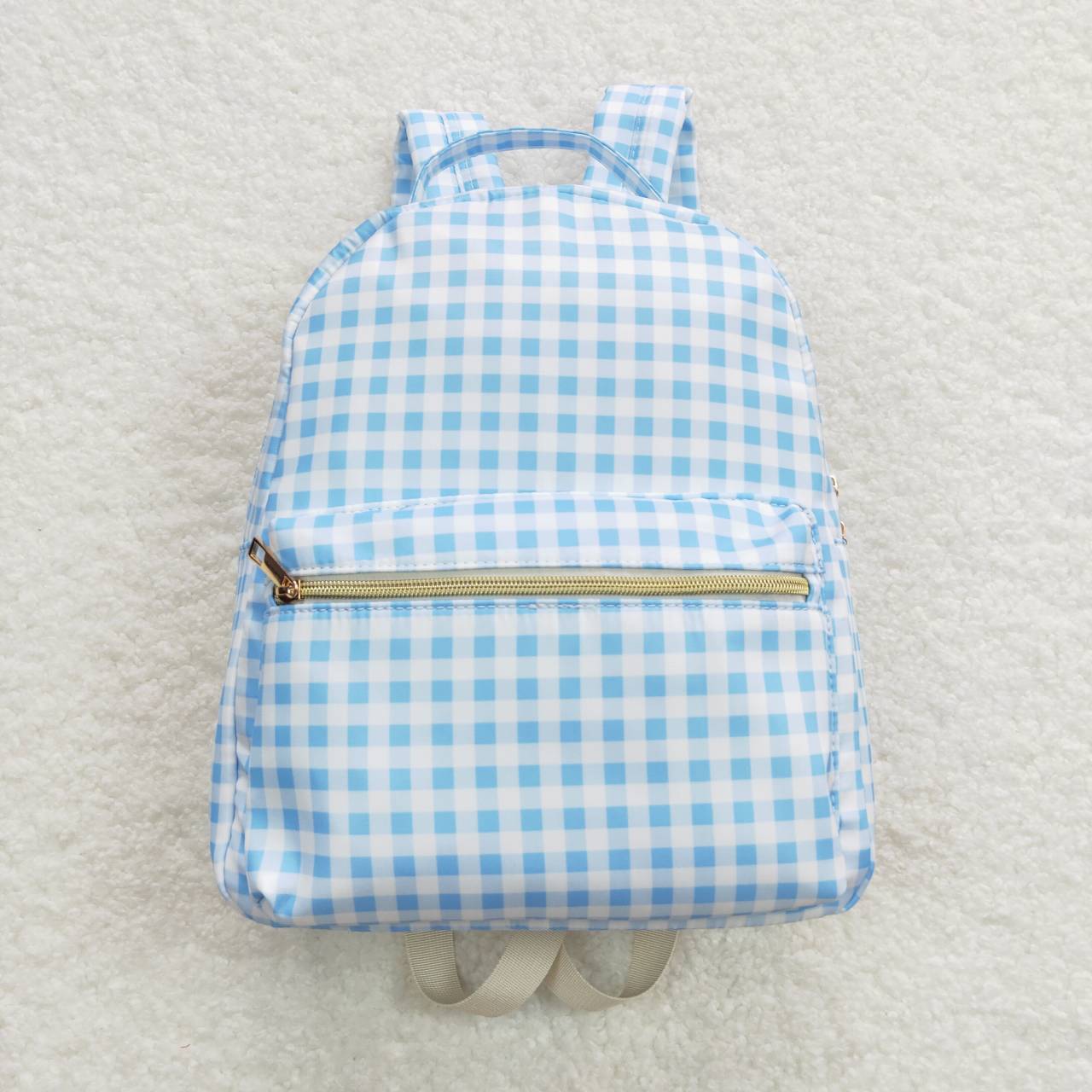 BA0087 Baby Girls Blue Checks Book Bag