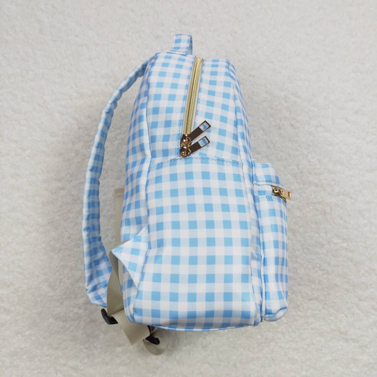 BA0087 Baby Girls Blue Checks Book Bag