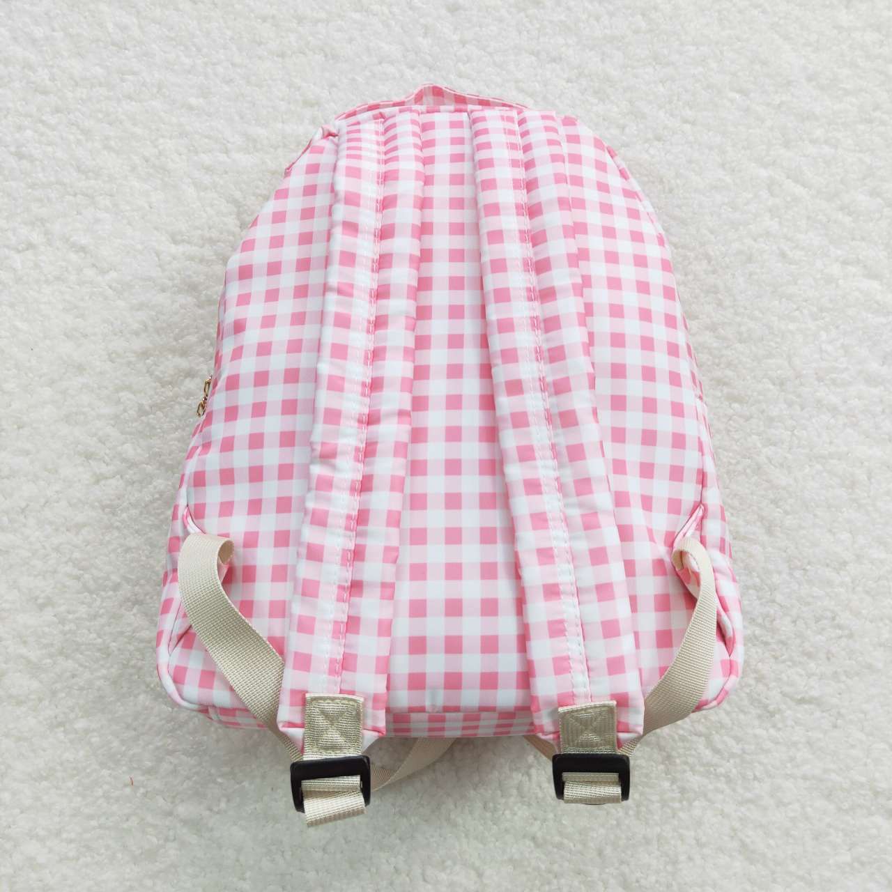 Kids Baby Girls Pink Blue Gingham Backpack School Bag