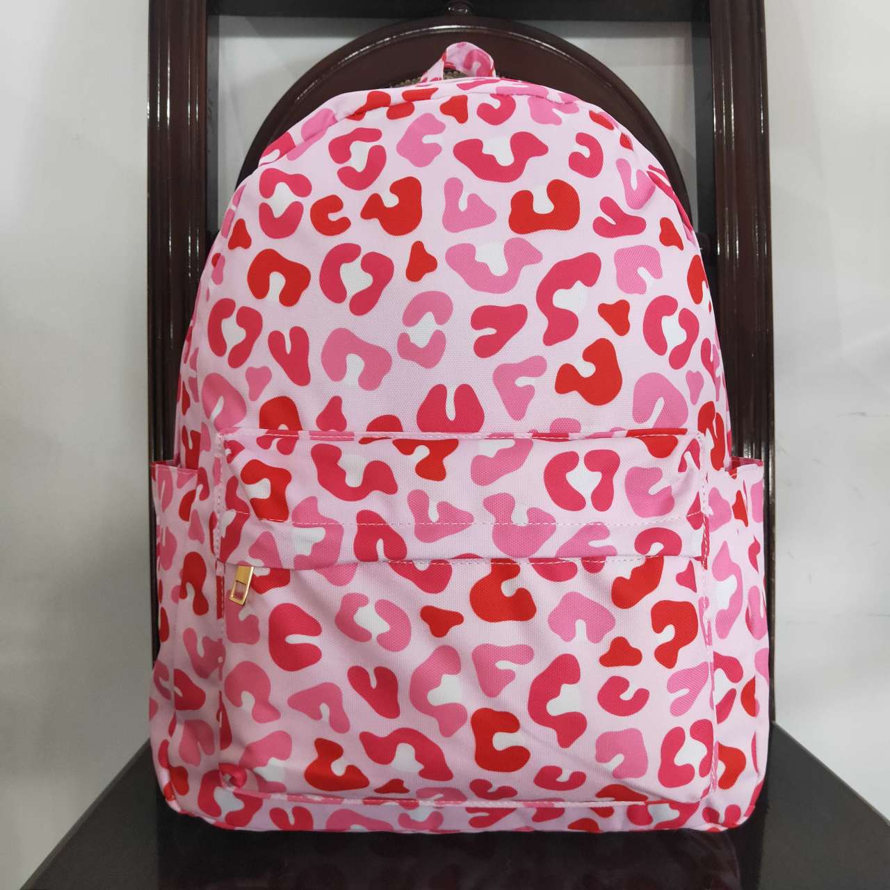 Kids Baby Girls Pretty Pink Leopard  Book Bag Backpack