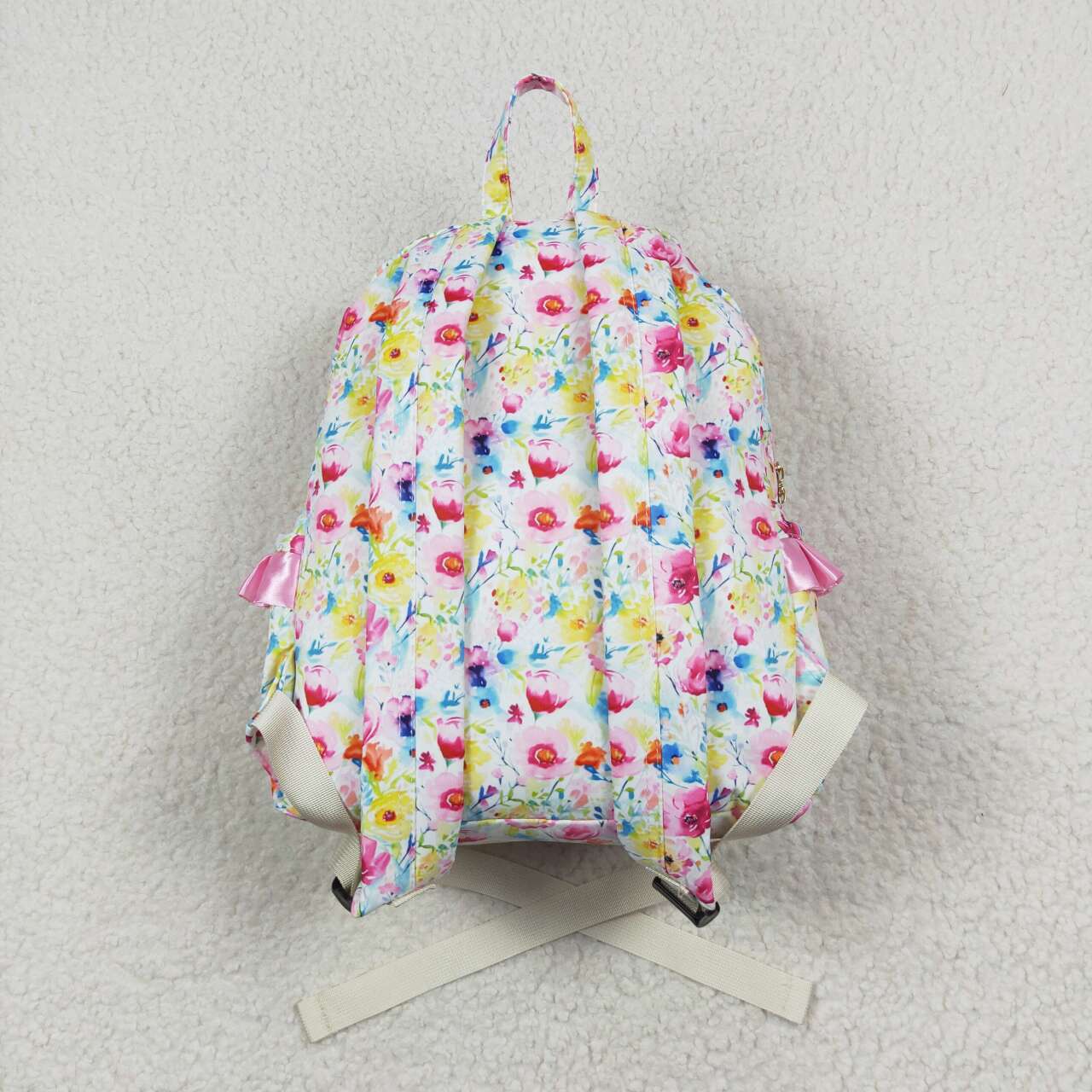 Baby Kids Girls Pink Flowers Backpack Back Bags BA0174