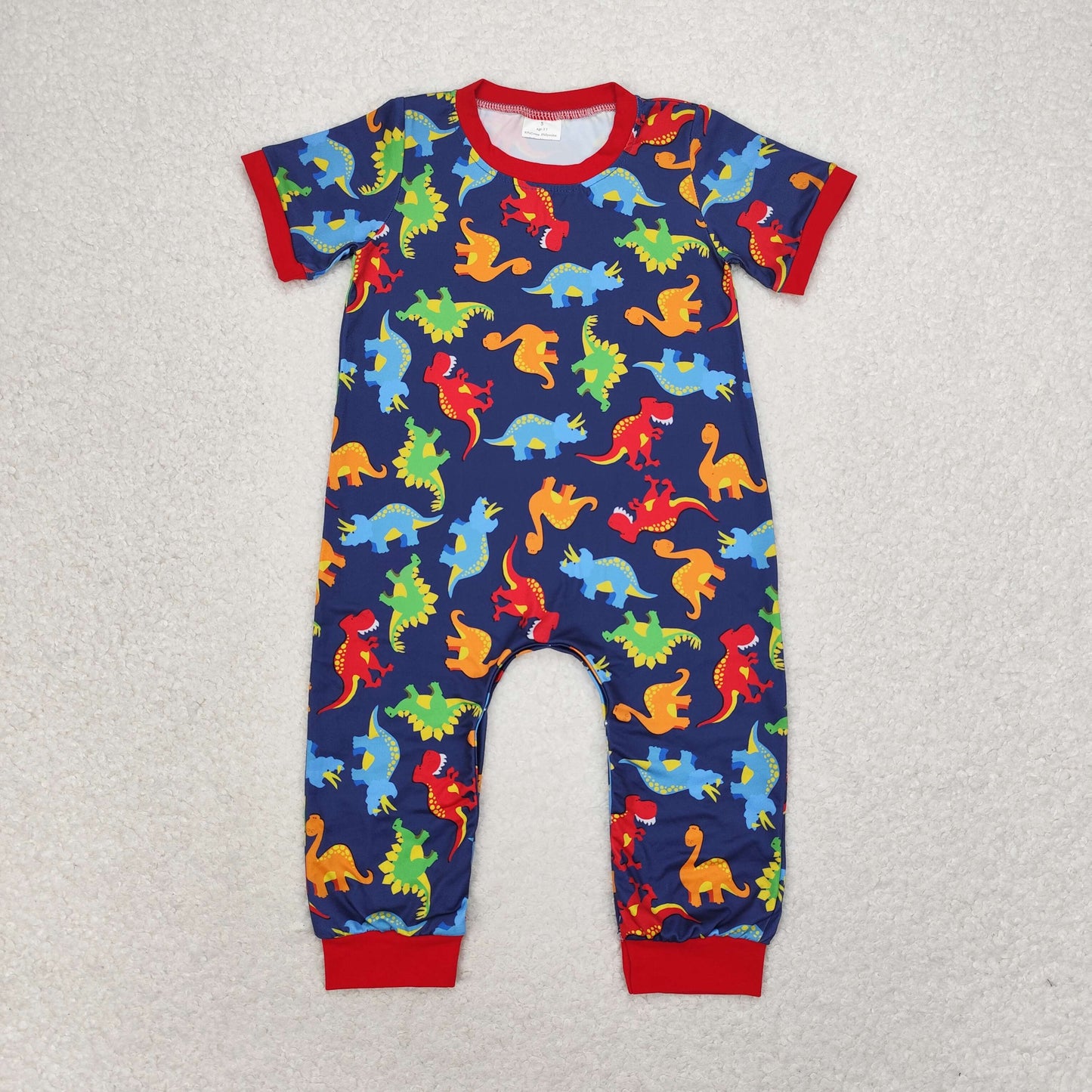 Baby Boys Summer Dinosaur Short Sleeve Romper