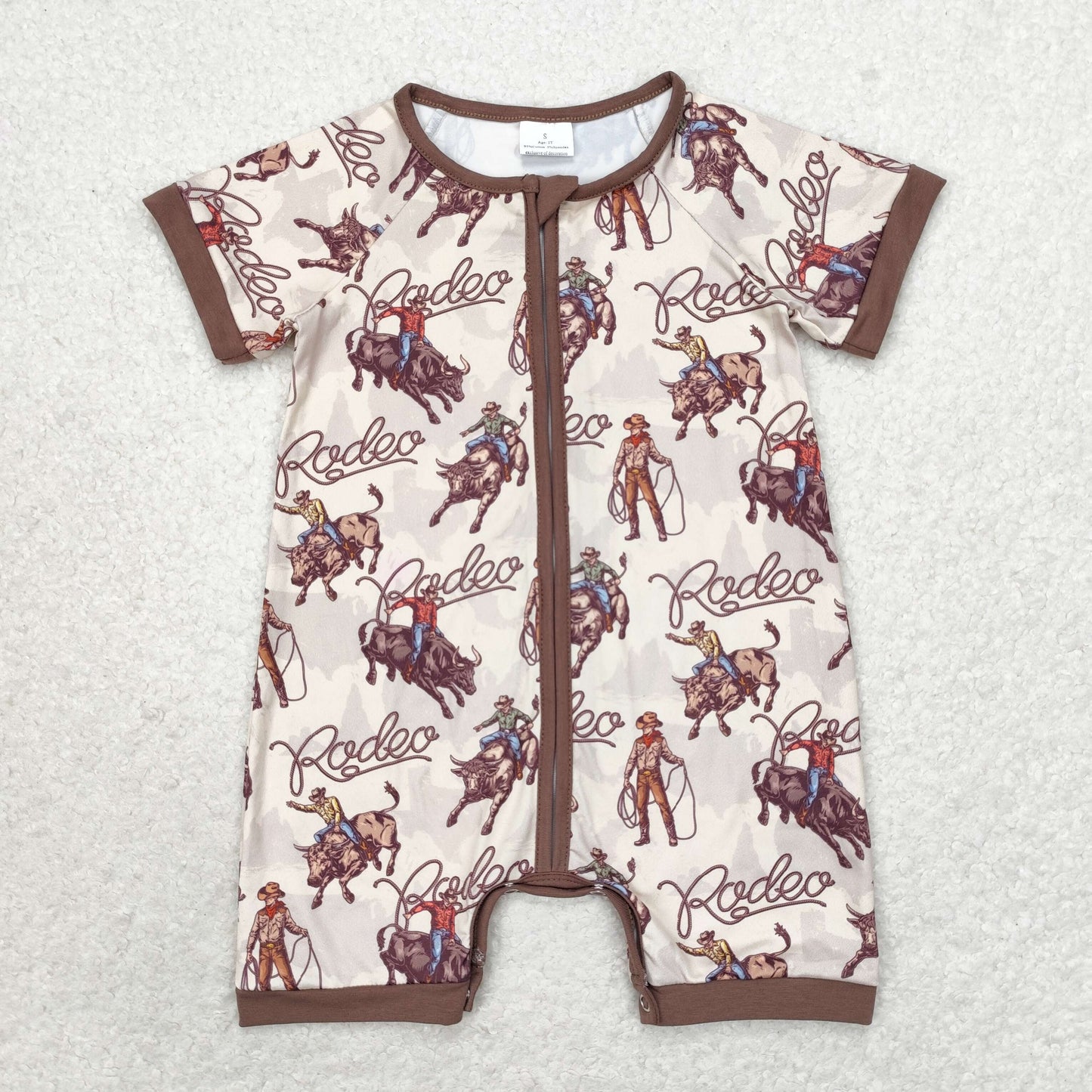 Baby Boys Rodeo Cowboy Zipper Romper