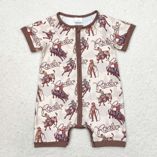 Baby Boys Rodeo Cowboy Zipper Romper