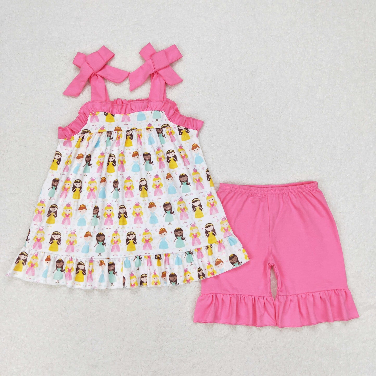 Baby Girls Princess Tunic Top Pink Shorts Set