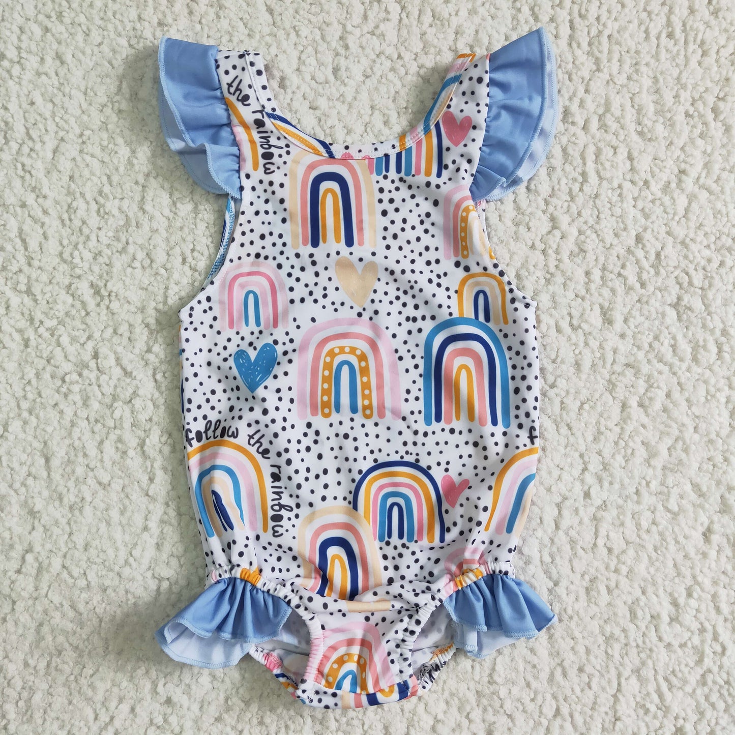 S0002 Summer Girls Rainbow Swimsuit