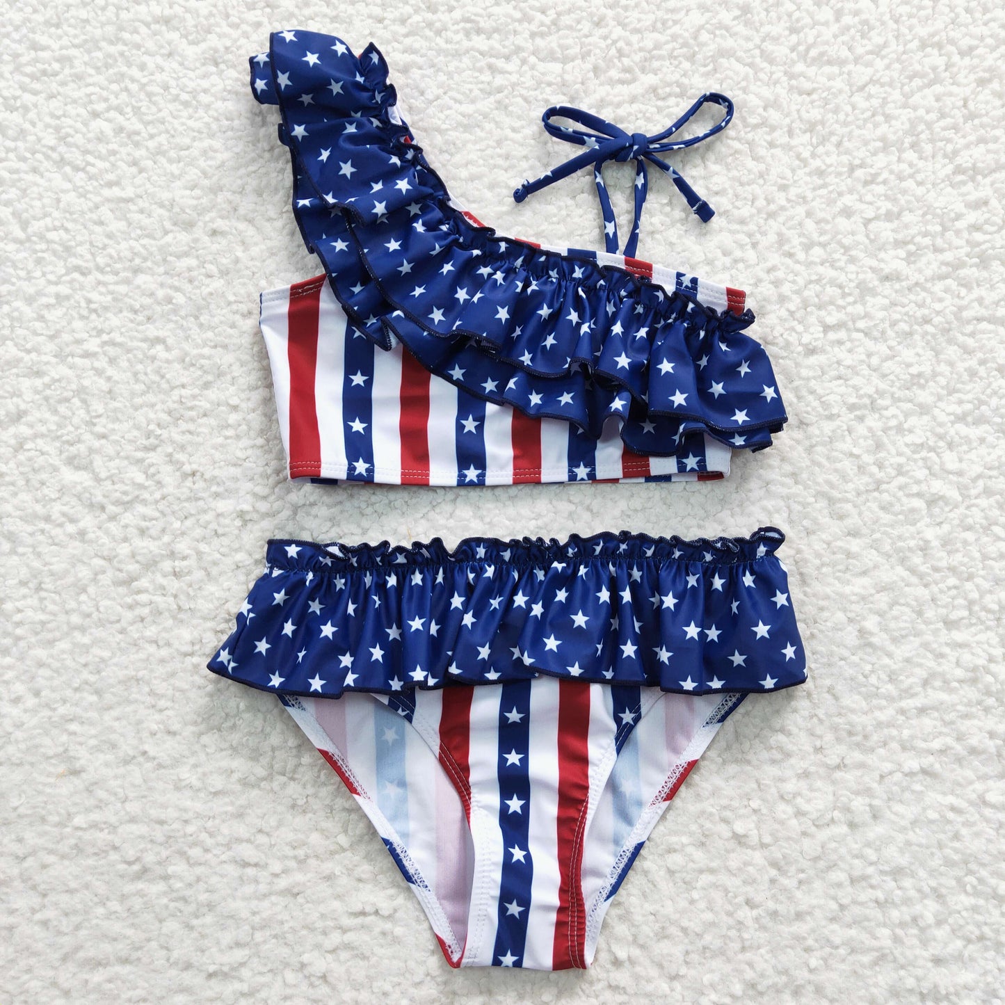 S0042 July 4th Swimsuit Two Piece Set