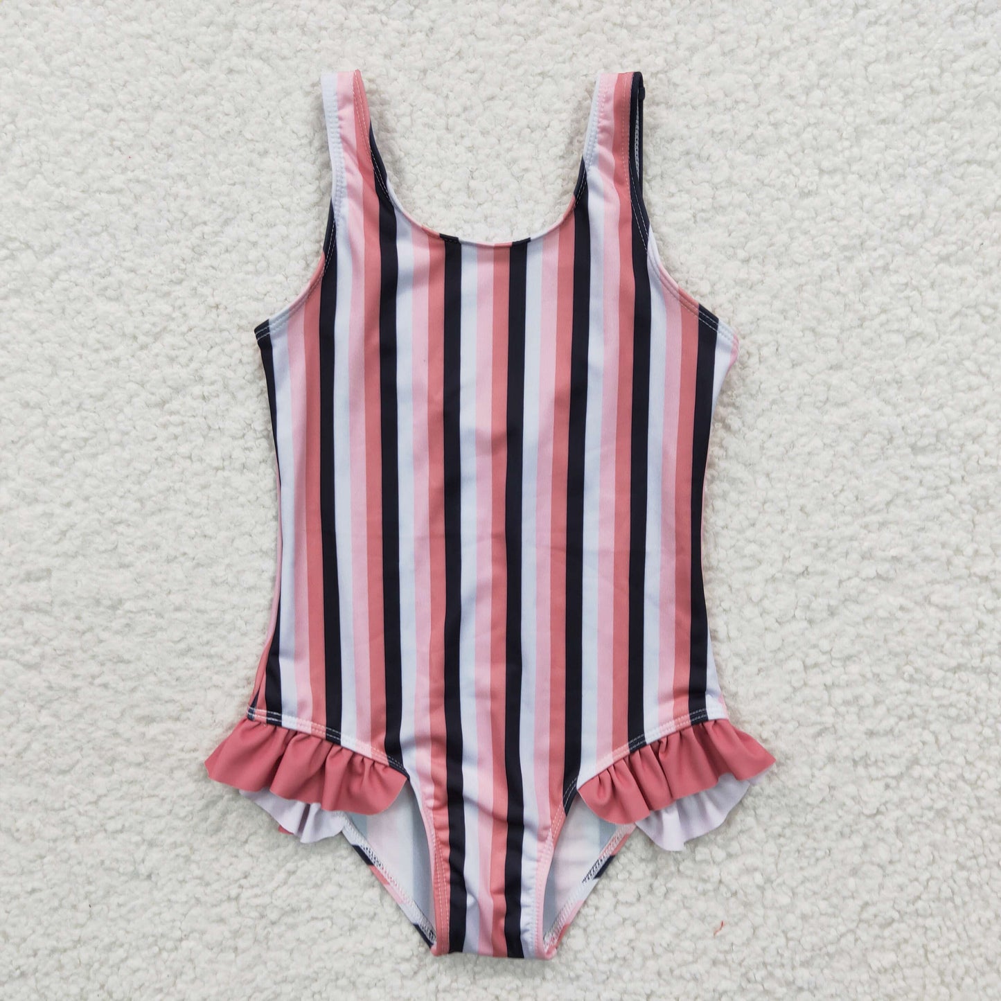 S0049 Girls Striped One-piece Swimsuit