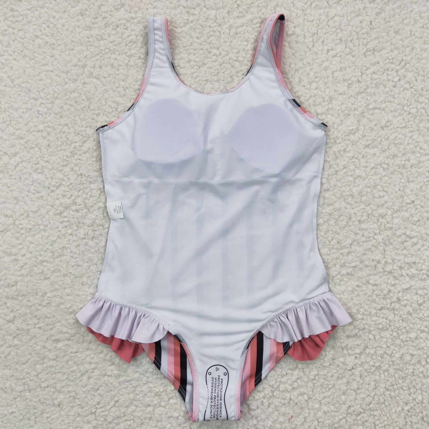 S0049 Girls Striped One-piece Swimsuit