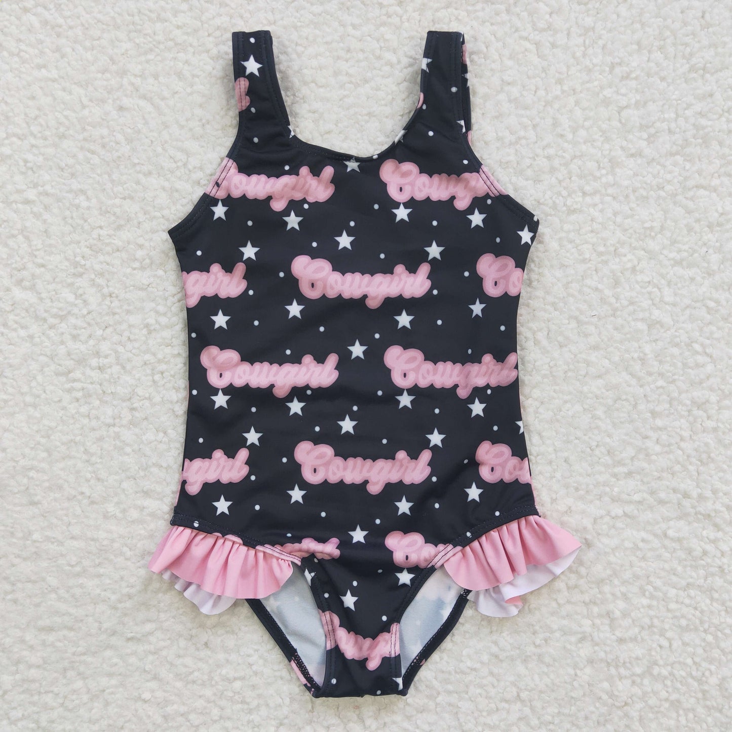 Baby Girls Cowgirl Print Western Swimsuits