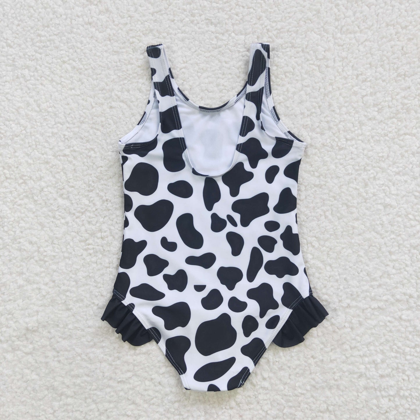 Baby Girls Cow Print Swimsuits