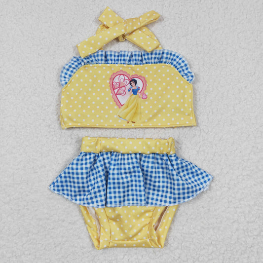 Baby Girls Princess Yellow Swimsuit Set