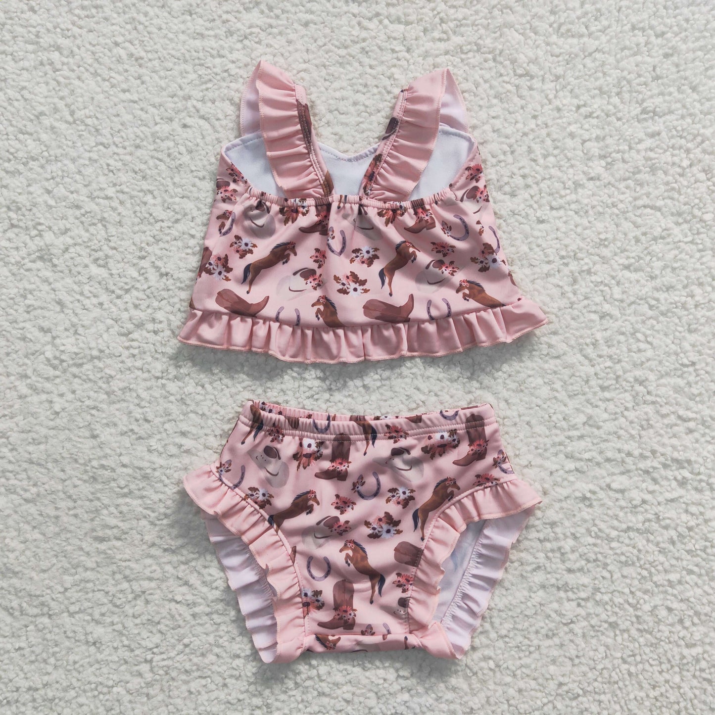 S0107 Baby Girls Western Design Swimsuit