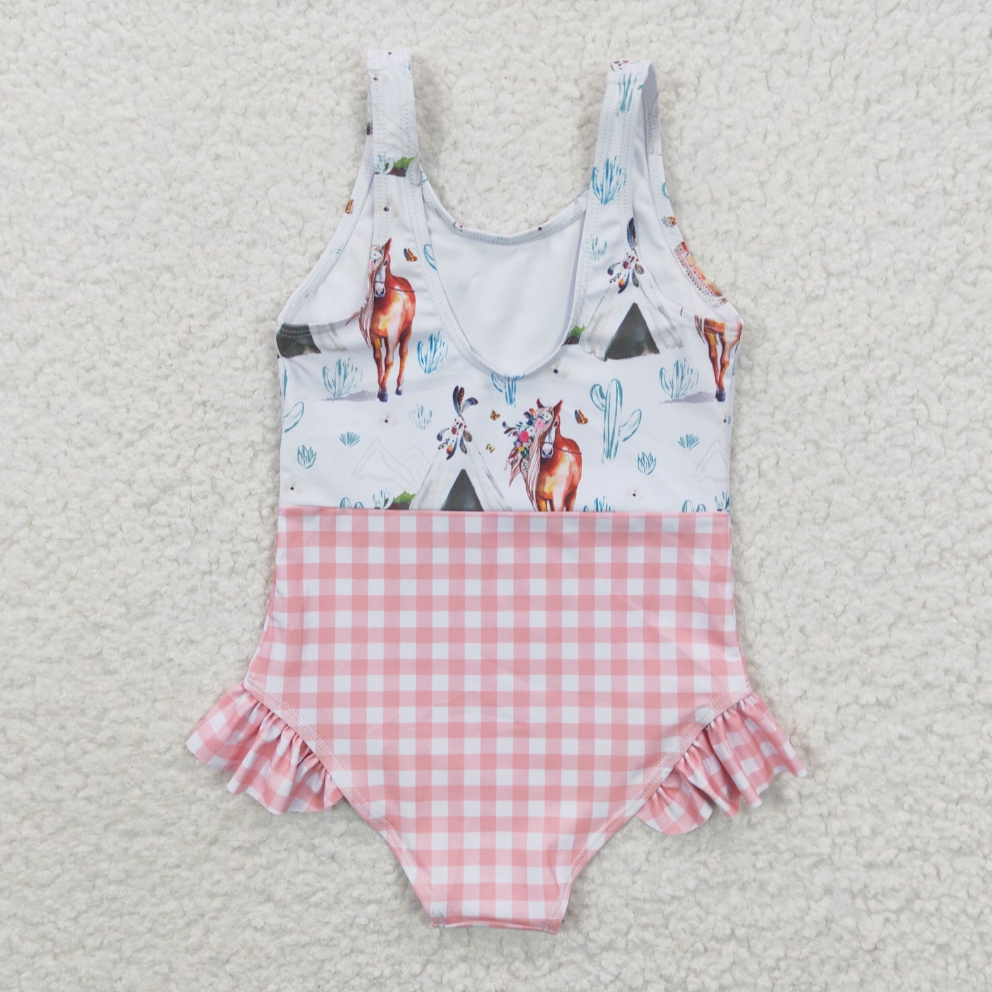 Baby GIrls Horse Print One-piece Swimsuit