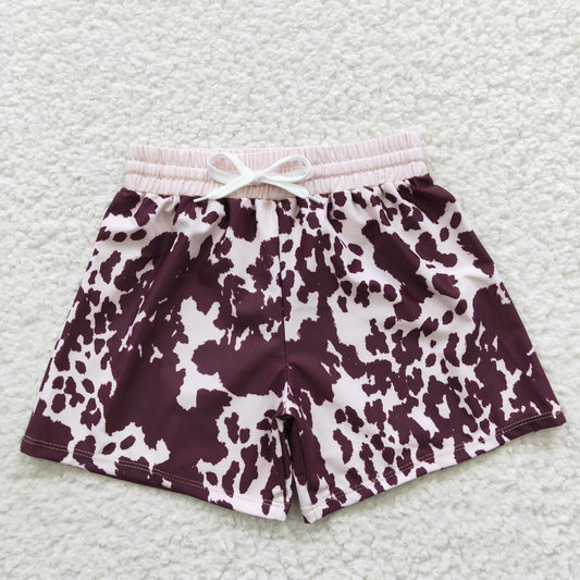 S0130 Boys Cow Print swimming trunks