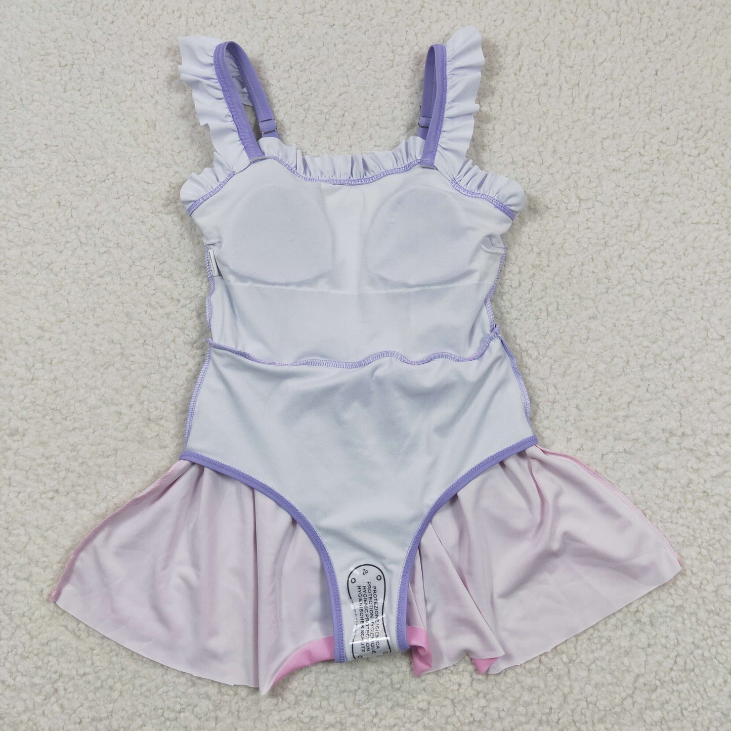 S0133 Baby Girls Purple Princess Swimsuit Summer Swimwear