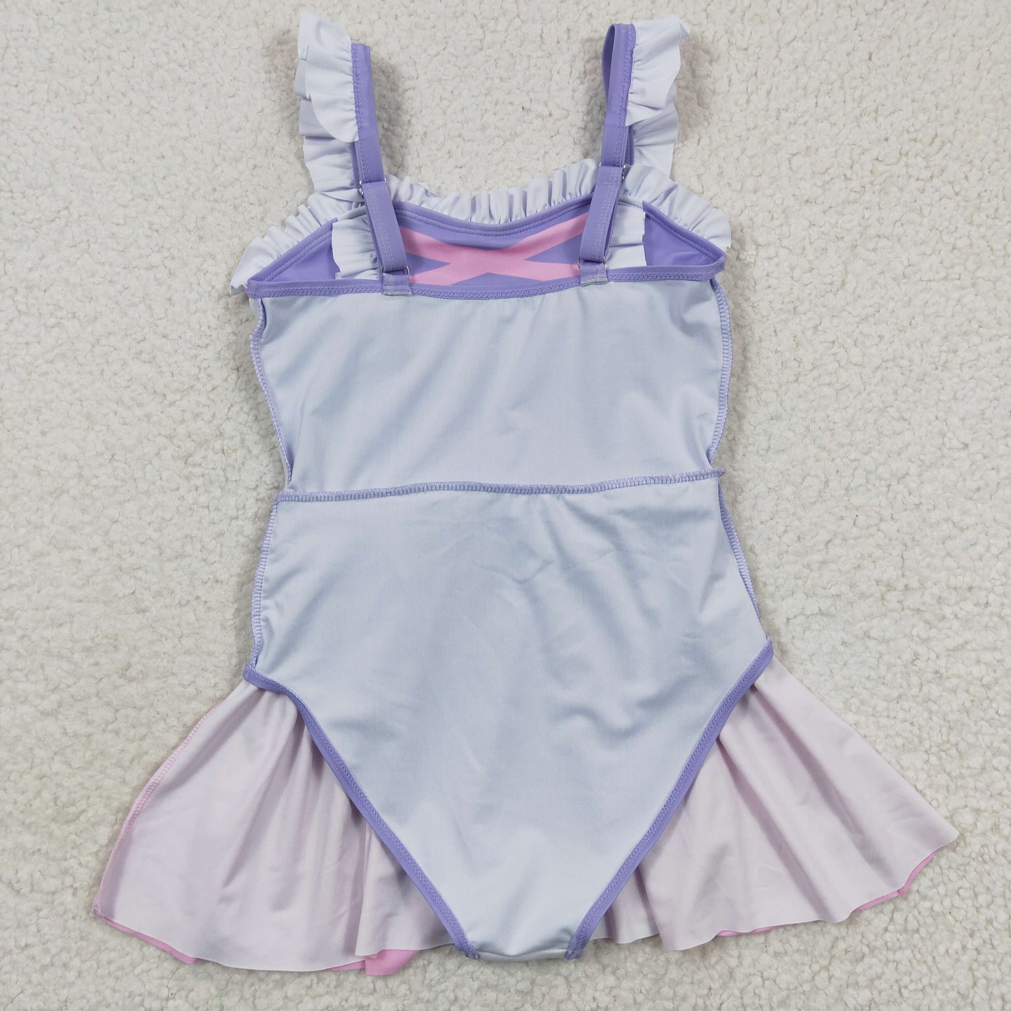 S0133 Baby Girls Purple Princess Swimsuit Summer Swimwear