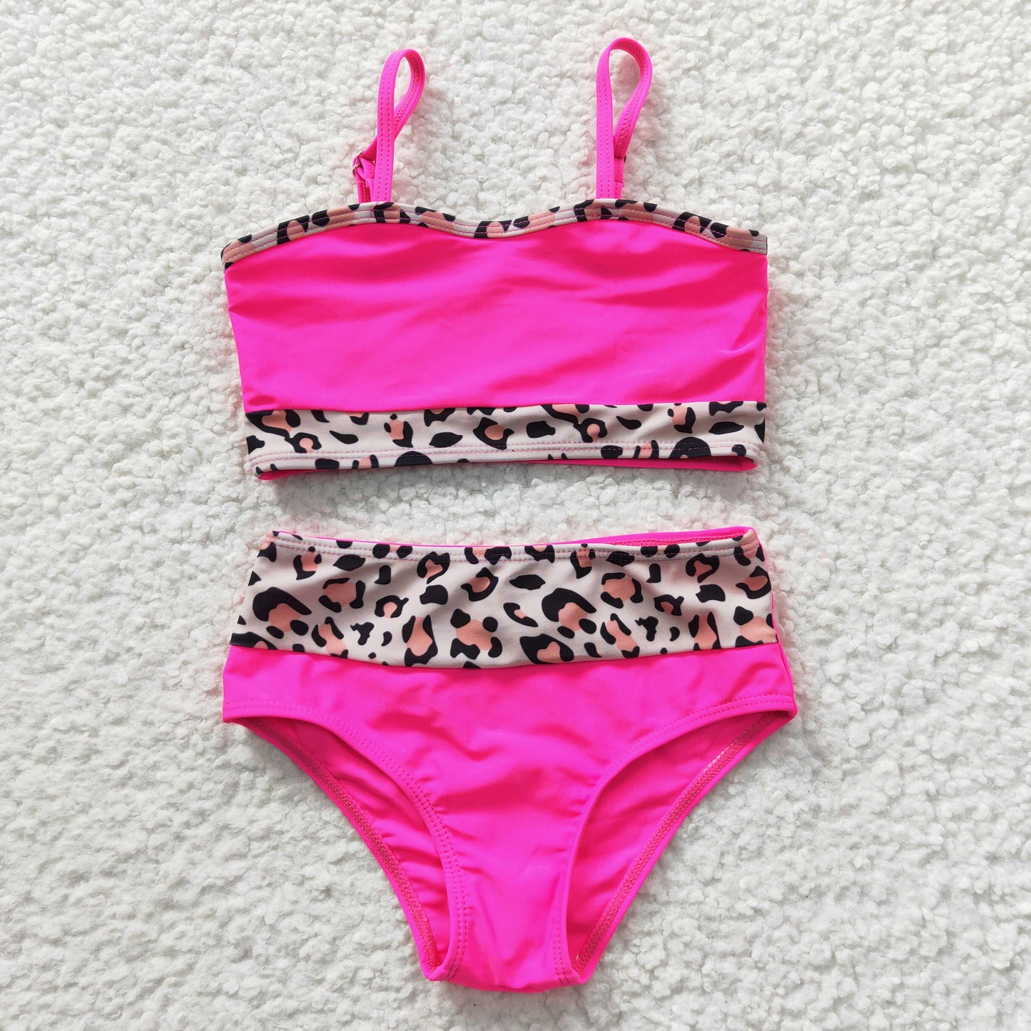 S0138 Baby Girls Summer Swimsuit Hot Pink Bathing Suit