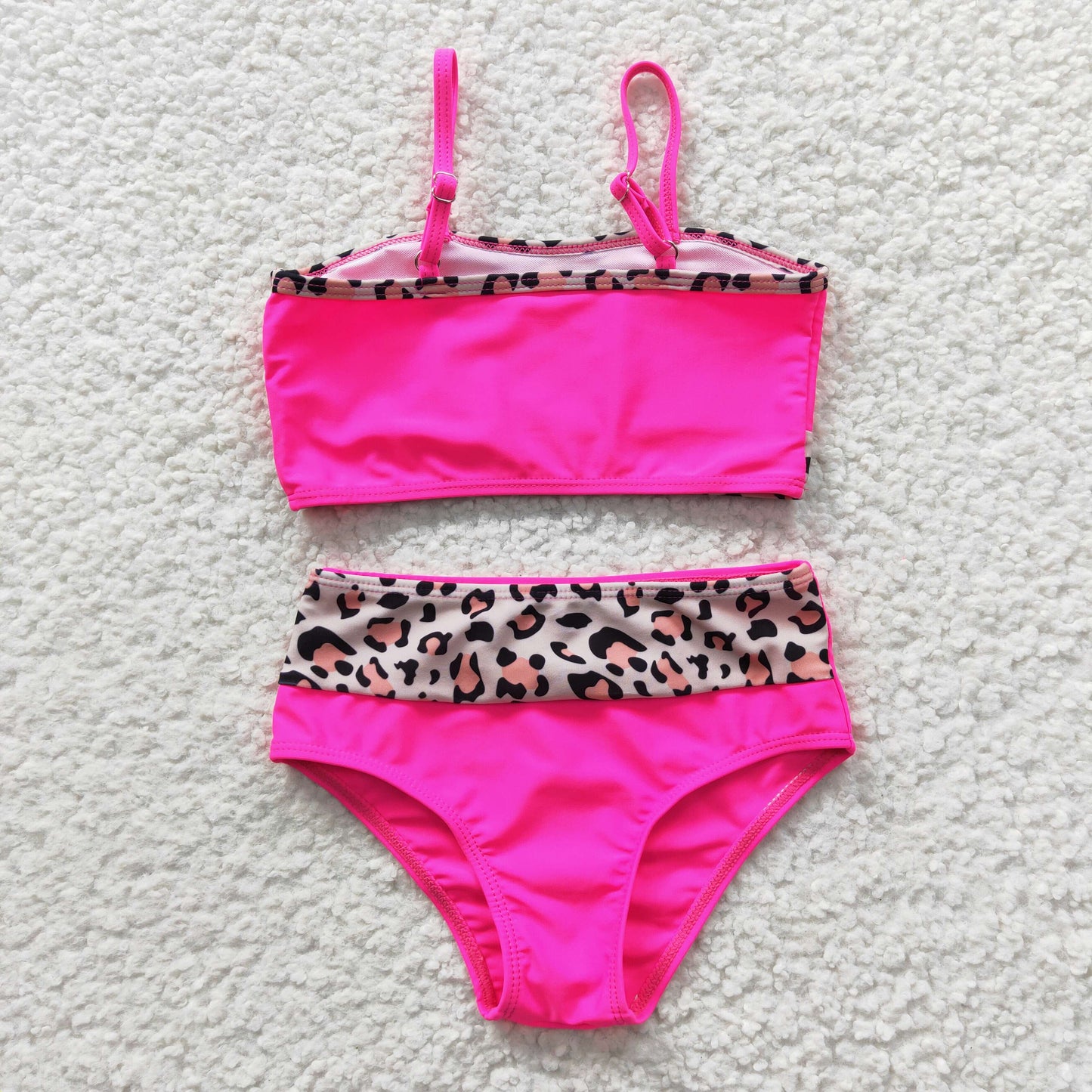 S0138 Baby Girls Summer Swimsuit Hot Pink Bathing Suit