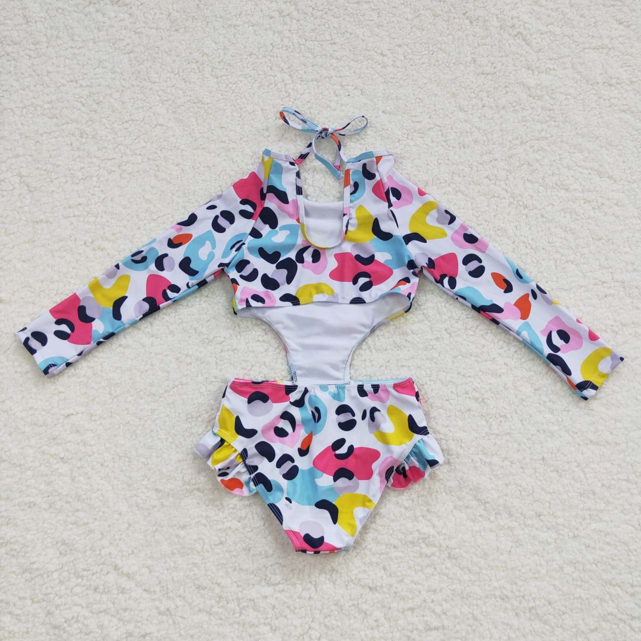 Kids Girls Colorful Leopard Swimwear