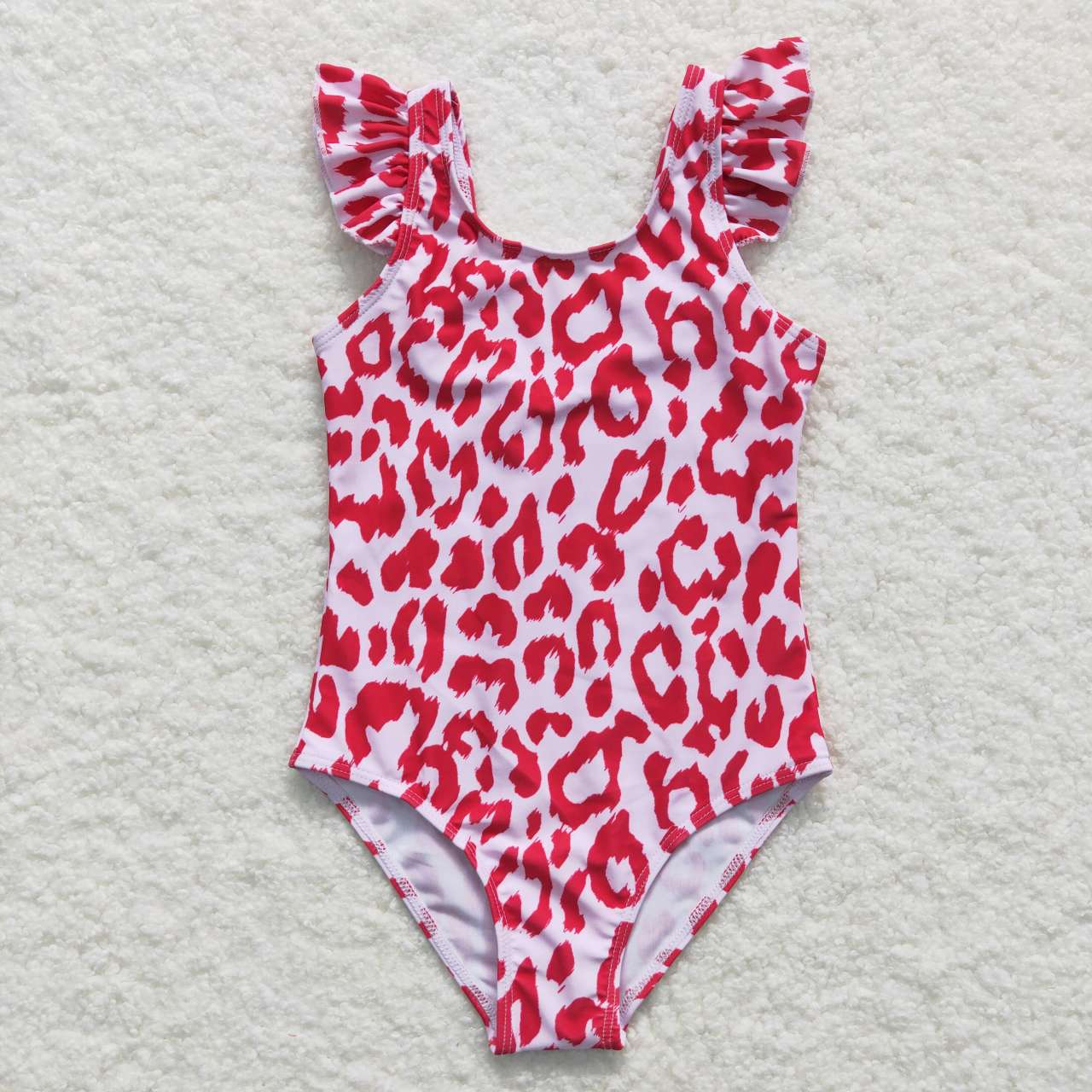 S0155 Baby Girls Pink Leopard Swimsuit One-piece